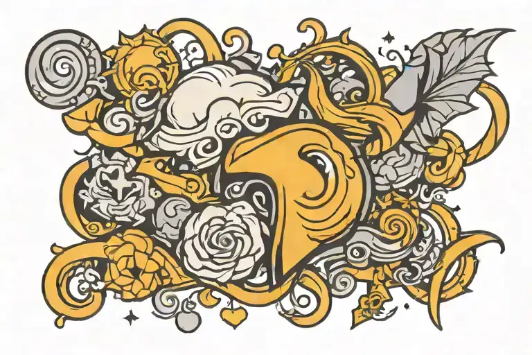 serendipity word tattoo design idea