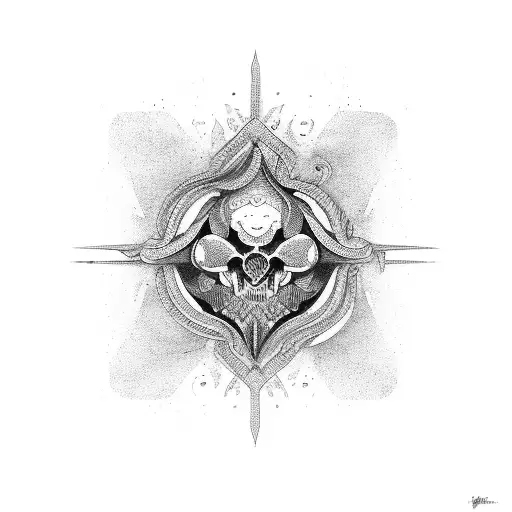 suminagashi tattoo design idea