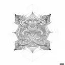 suminagashi tattoo design idea