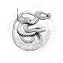 snake with diamond tattoo design idea
