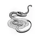 snake with diamond tattoo design idea