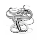 snake with diamond tattoo design idea