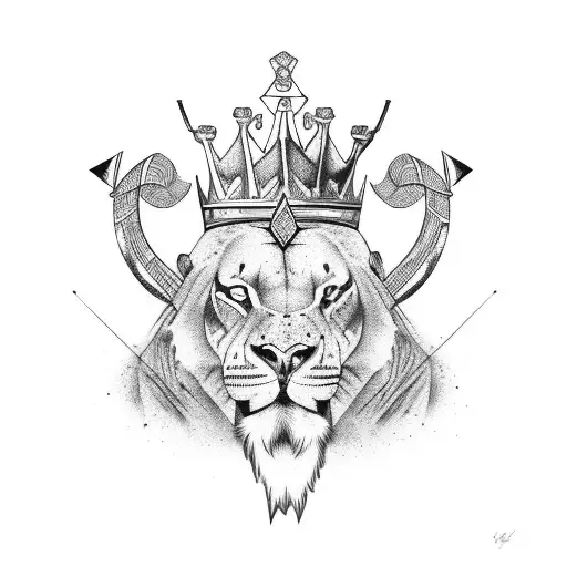 african king tattoo design idea