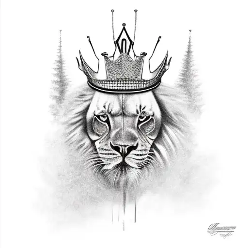 african king tattoo design idea