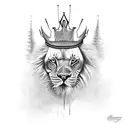 african king tattoo design idea