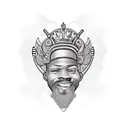 african king tattoo design idea