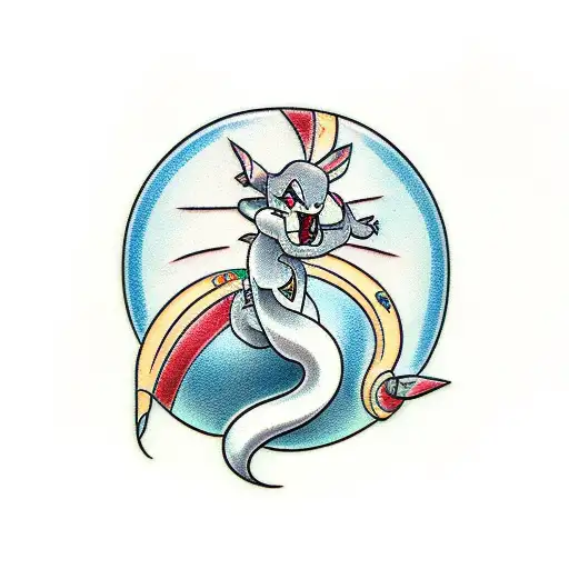 mewtwo tattoo design idea