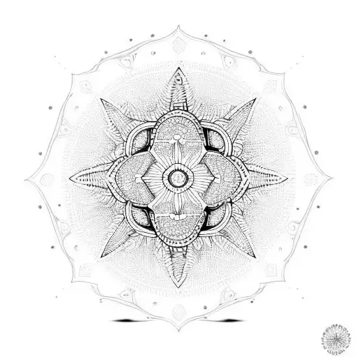 Mandala Ray tattoo design idea
