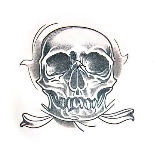 Skull and Ring tattoo design idea