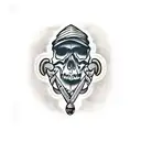 Skull and Ring tattoo design idea