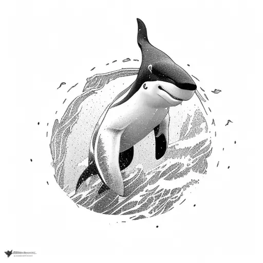 polar bear killer whale  tattoo design idea