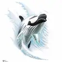 polar bear killer whale  tattoo design idea