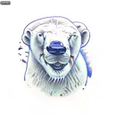 polar bear killer whale  tattoo design idea