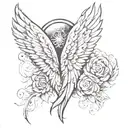 Angel wing tattoo design idea