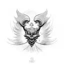 saint Michael neck tattoo tattoo design idea