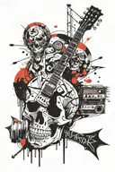 Rock N' Roll Ain't Noise Pollution  tattoo design idea