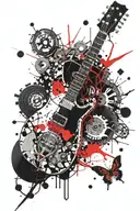 Rock N' Roll Ain't Noise Pollution  tattoo design idea