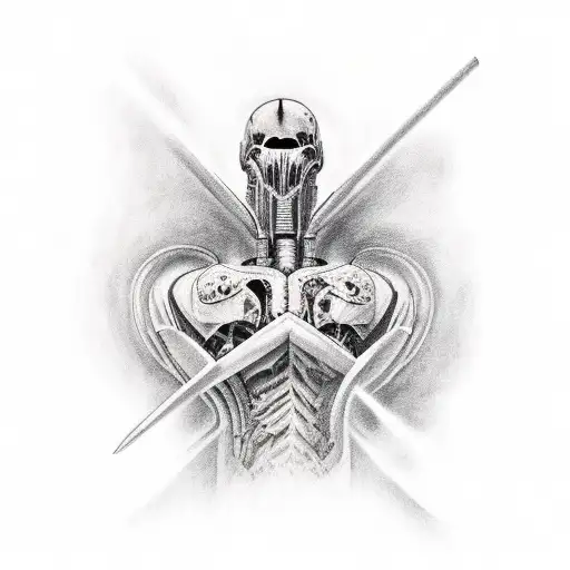 titan half human tired after battle tattoo design idea