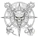 satanic tattoo design idea
