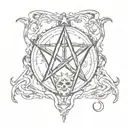 satanic tattoo design idea