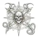 satanic tattoo design idea
