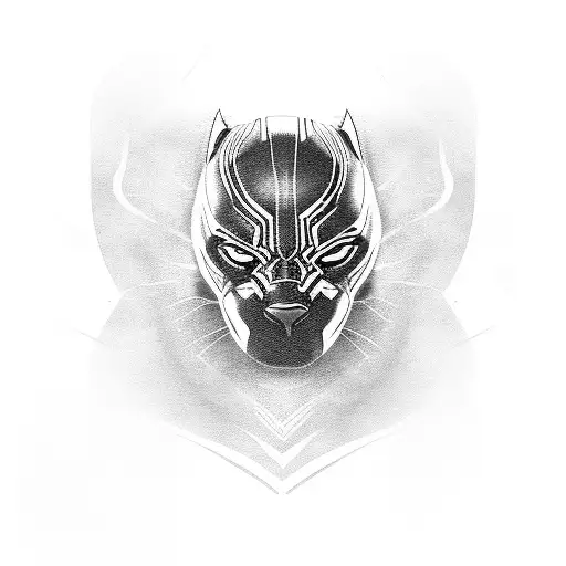 Blind black Panther tattoo design idea
