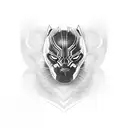 Blind black Panther tattoo design idea
