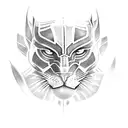 Blind black Panther tattoo design idea