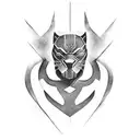 Blind black Panther tattoo design idea