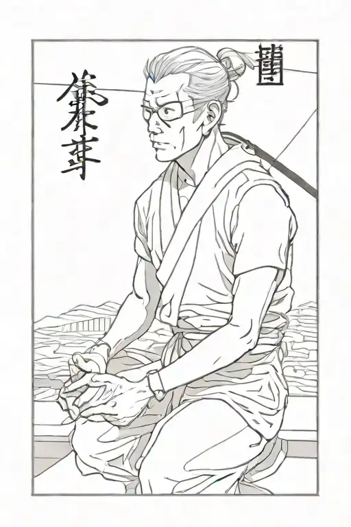 satoru gojo without blindfold tattoo design idea
