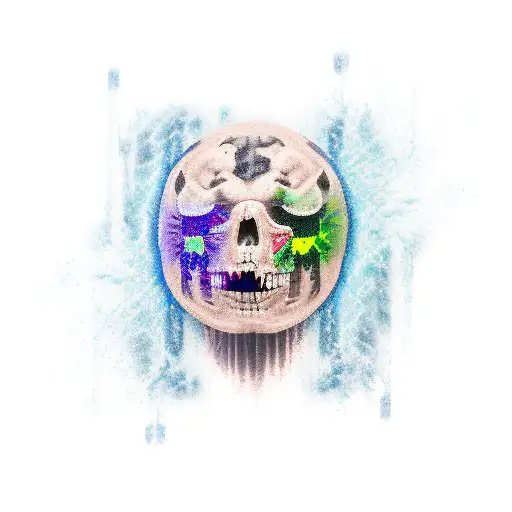 pixelated ripped skin tattoo design idea