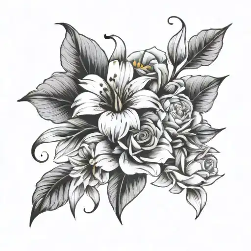 flowers free mind  tattoo design idea