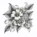 flowers free mind  tattoo design idea