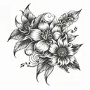 flowers free mind  tattoo design idea
