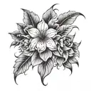 flowers free mind  tattoo design idea