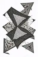 A kite the is connected to the ground and flying in a tornado tattoo design idea