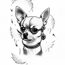 small chihuahua  tattoo design idea