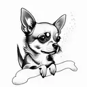 small chihuahua  tattoo design idea