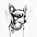 small chihuahua  tattoo design idea