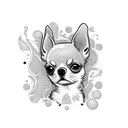 small chihuahua  tattoo design idea