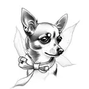 small chihuahua  tattoo design idea