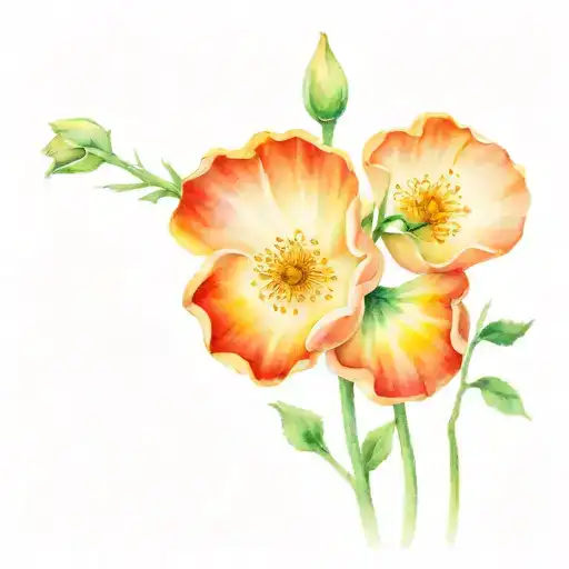 penny and poppy tattoo design idea