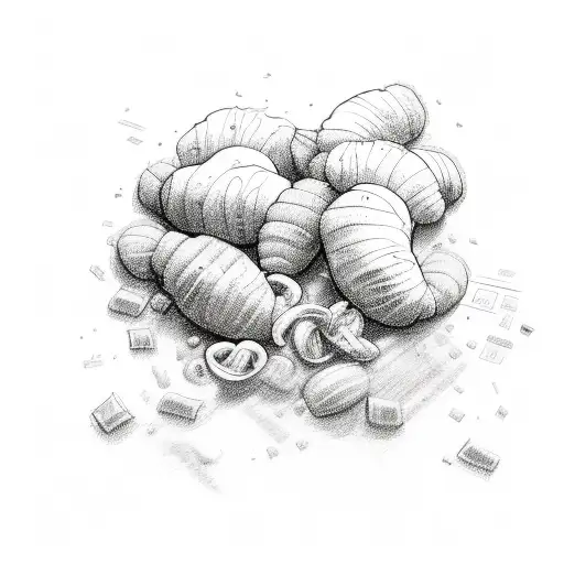 gnocchi, bucatini, cavatelli  tattoo design idea