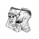 Justin Bieber and Mac miller tattoo design idea