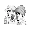 Justin Bieber and Mac miller tattoo design idea