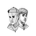 Justin Bieber and Mac miller tattoo design idea