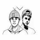Justin Bieber and Mac miller tattoo design idea