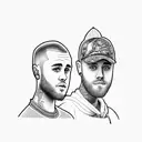 Justin Bieber and Mac miller tattoo design idea
