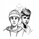Justin Bieber and Mac miller tattoo design idea