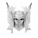 Initials hybrid theory Knight tattoo design idea